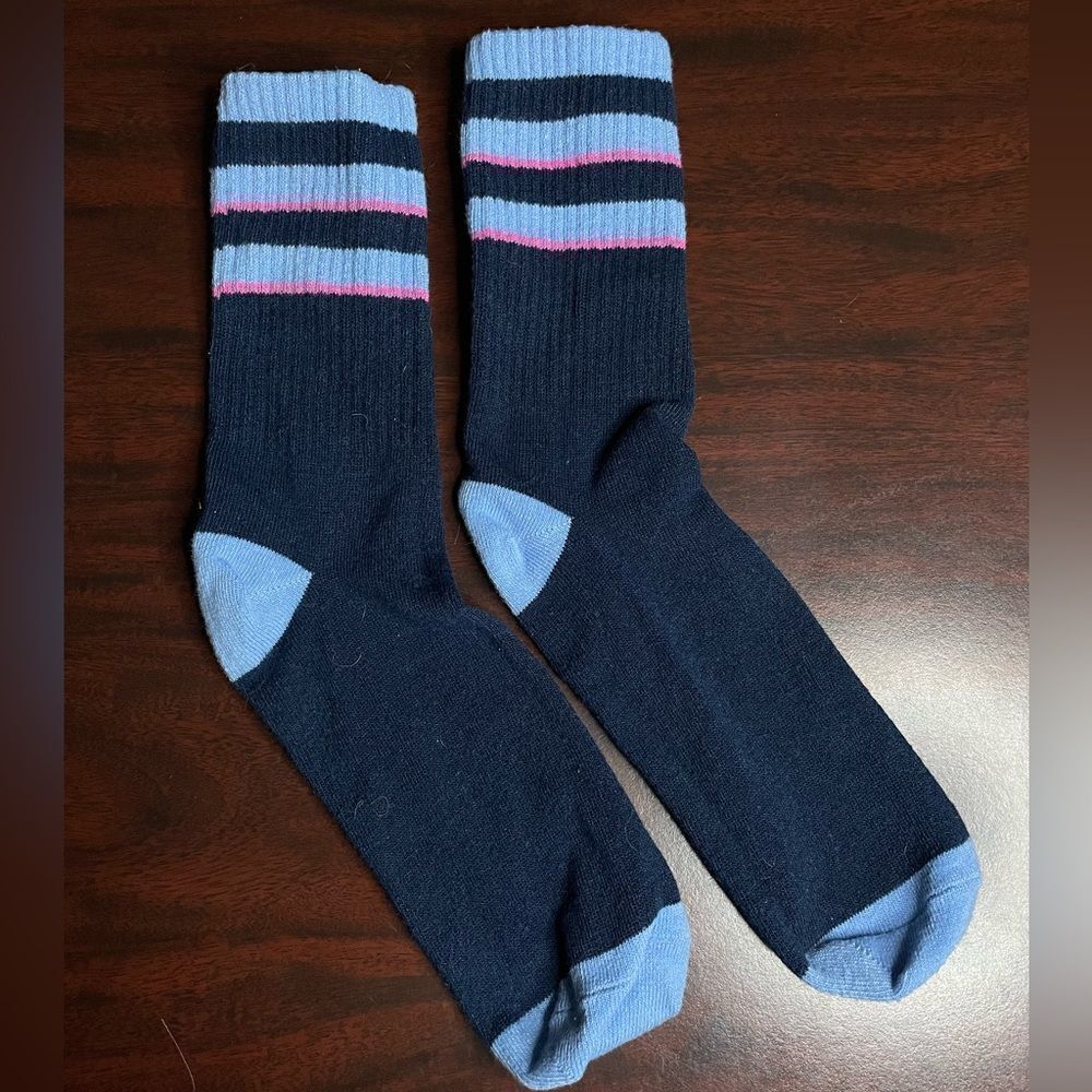 Navy Crew Socks